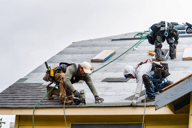 Professional Gutter Installation technician working in Bagley, IA